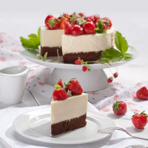 Kokos-Erdbeer-Torte